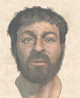 Reconstrucción del posible rostro de Jesús por R.  Neave y la BBC.